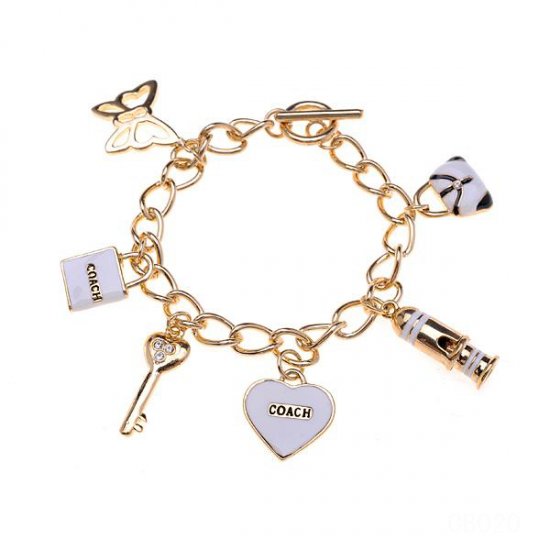 Coach Fashion Charm White Bracelets CVW Coach Fashion Charm White Bracelets CVW